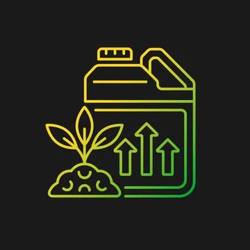 Growth enhancer gradient vector icon for dark theme Stock Illustration