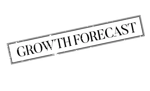 Growth Forecast rubber stamp Stock Illustration