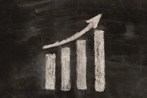 Growth Gate with Upper Arrow Concept of improvement, success. Stock Photos