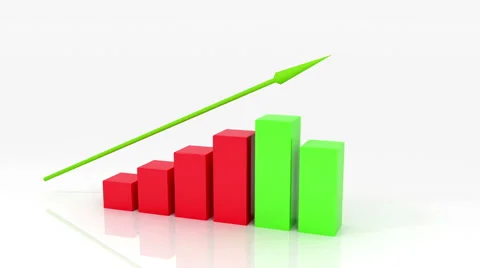 Growth graph with arrow Stock Footage 51678892
