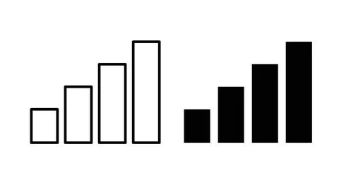 Growth graph icon Illustration designs pack for Web Stock Illustration
