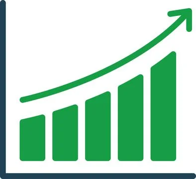 Growth graph icon set. Containing arrow up and down, growing business Stock Illustration