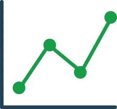 Growth graph icon set. Containing arrow up and down, growing business Stock Illustration