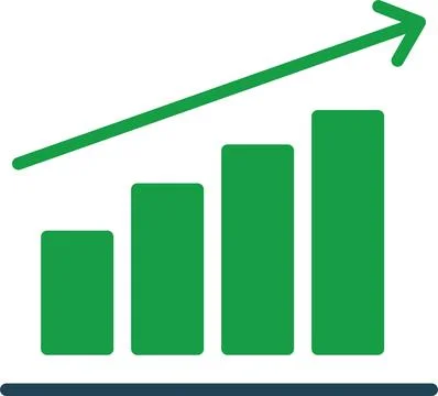 Growth graph icon set. Containing arrow up and down, growing business Stockillustratie