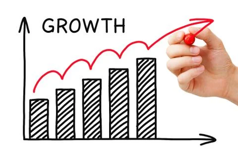 Growth graph Stock Photos