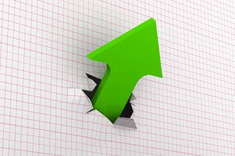 Growth green arrow Stock Illustration