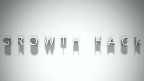 Growth hack 3D title animation with shadows on a white background Stock Footage 297797396