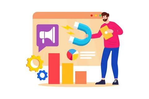 A growth hacker creates and implements innovative marketing strategies to d.. イラスト素材