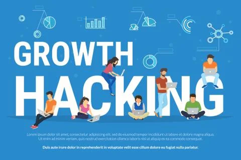 Growth hacking concept illustration Stock Illustration