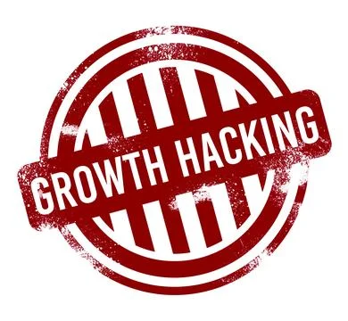 Growth Hacking, red grunge button, stamp Illustrazione stock