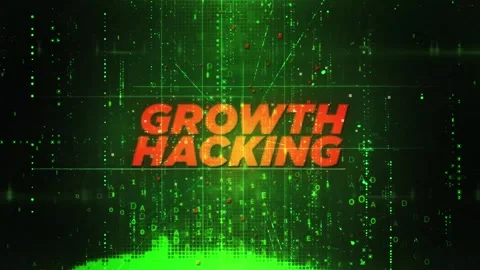 Growth Hacking Server Word  Matrix Hi Tech Background Stock Footage 274098918