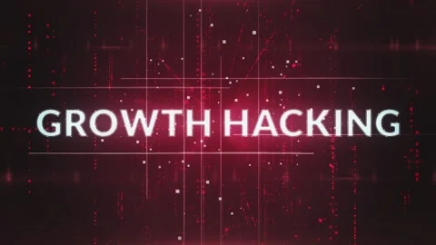 Growth Hacking Word Data Server Classic Background Stock Footage 343571449