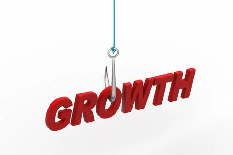 Growth hanging the fish hook Stock Illustration
