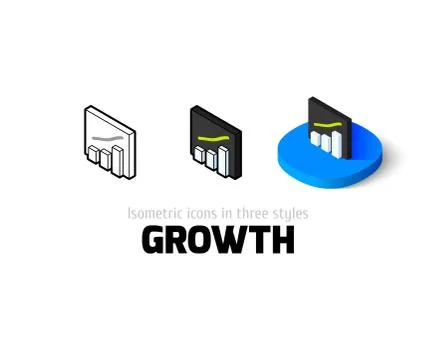 Growth icon in different style Illustrazione stock