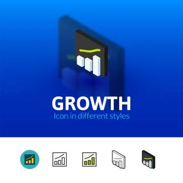 Growth icon in different style Stock Illustration