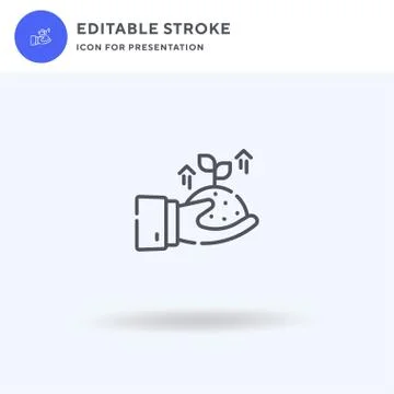 Growth icon vector, filled flat sign, solid pictogram isolated on white, logo Illustrazione stock