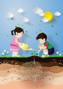 Growth of the idea. Stock Illustration