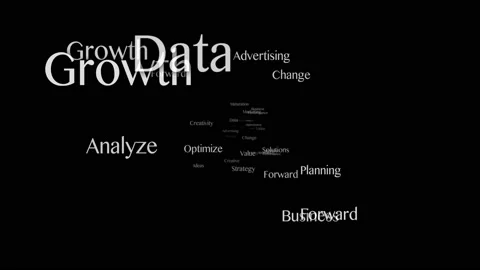 GROWTH Keywords Animation, Background, Loop Stock Footage 169671337