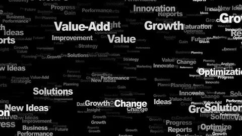 GROWTH Keywords Animation, Background, Loop Stock-Footage 245407691