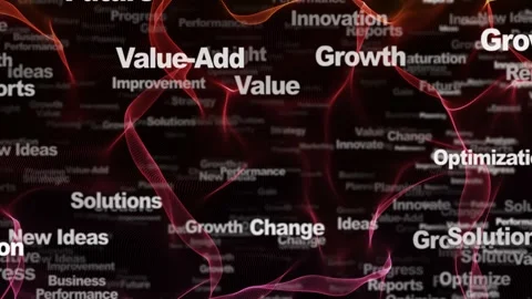 GROWTH Keywords Animation, Background, Loop Stockbeeldmateriaal 308981858
