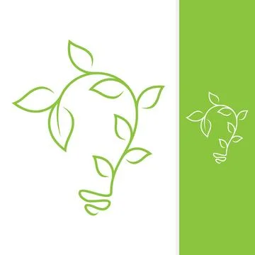 Growth leaf design vector shaped bulb for element design Stock Illustration