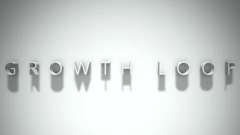 Growth loop 3D title animation with shadows on a white background Stock Footage 297457858