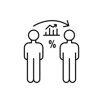 Growth man environment icon. Element of overpopulation thin line icon Stock Illustration