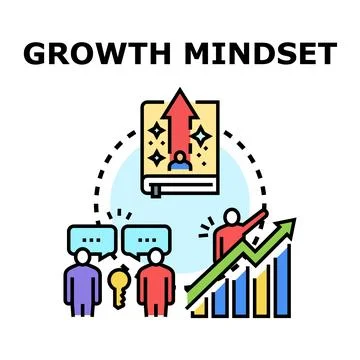 Growth mindset developing personal improvement and success Stock Illustration