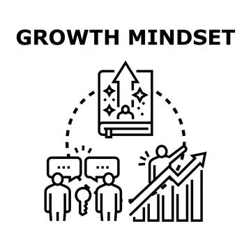 Growth mindset developing personal improvement and success Stock Illustration