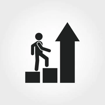 Growth Mindset icon. Monochrome element illustration. Growth Mindset symbol Stock Illustration