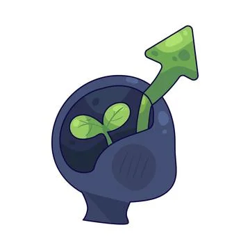 Growth mindset illustration Stock Illustration