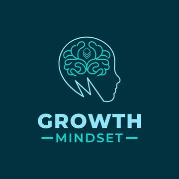 Growth Mindset logo design vector template. Stock Illustration