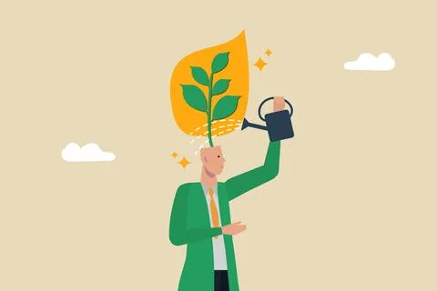 Growth mindset, personal development or improvement Stock Illustration