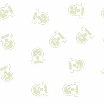 Growth mindset soft skill glyph seamless pattern Stock Illustration