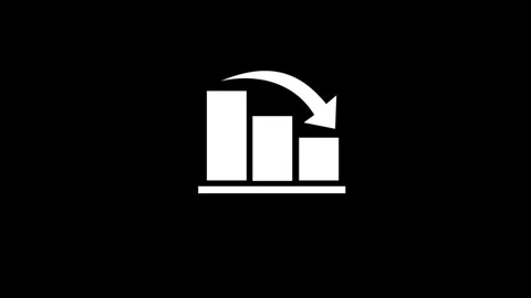 Growth object animation. Increase sales in business outline cartoon 4K video Stock Footage 306030577