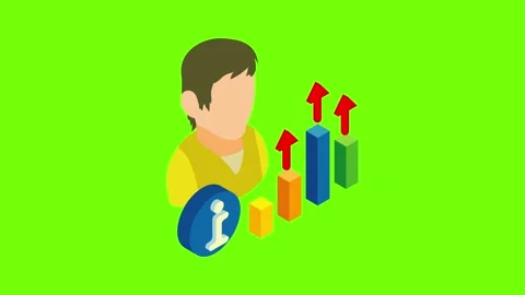 Growth optimization icon animation 스톡 동영상 152576823
