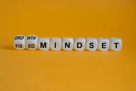 Growth or fixed mindset symbol. Stock Photos