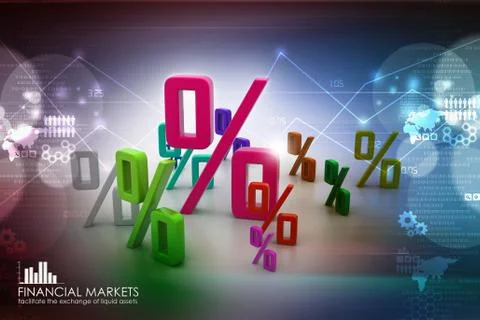Growth percentage Stock Illustration