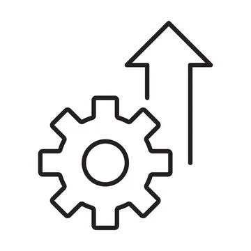 Growth product icon vector operational excellence symbol cost efficiency sign Stock-Illustration