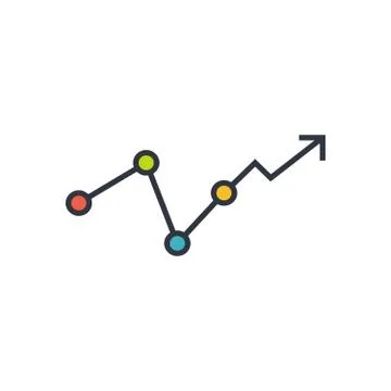 Growth progress arrow. Stock vector illustration isolated on white background. Stock Illustration