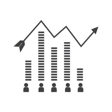 Growth Progress Chart Illustrazione stock