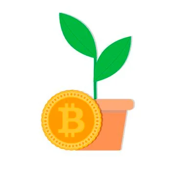 Growth rate bitcoin vector Stock Illustration