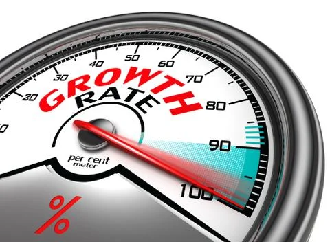 Growth rate conceptual meter Stock Illustration