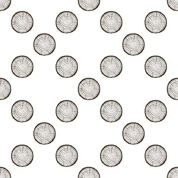 Growth Rings on tree vector concept linear seamless pattern Illustrazione stock