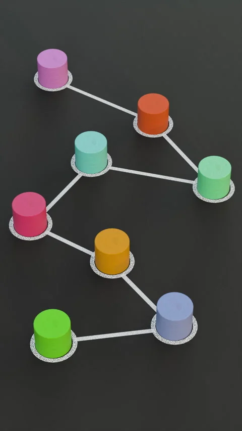 Growth Road Map Visualization, Project Milestones, Interconnected Process Stock Footage 311129363