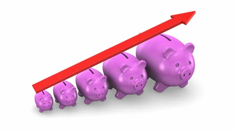 Growth of Savings Stock Footage 32927993