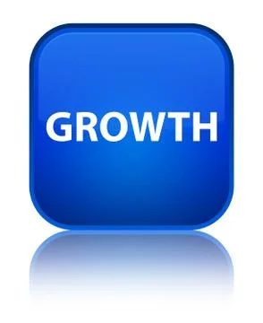 Growth special blue square button Illustrazione stock