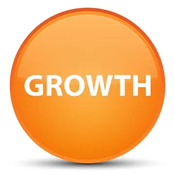 Growth special orange round button Illustrazione stock