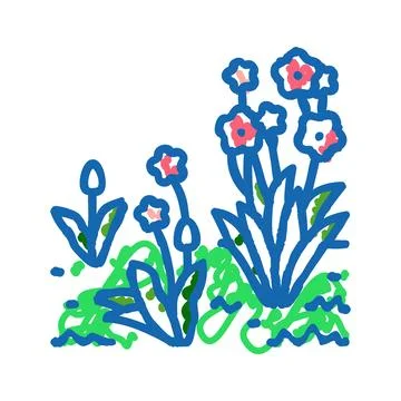 Growth spring icon doodle illustration Stock Illustration