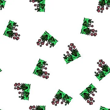 Growth spring vector seamless pattern Stock Illustration